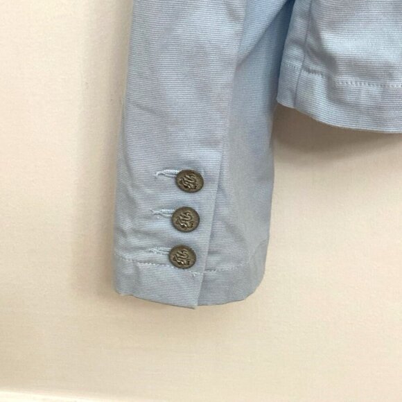 Cabi Jacket Women's Sz 6 Lt Blue Buttons Casual Cotton Spandex - Picture 4 of 5